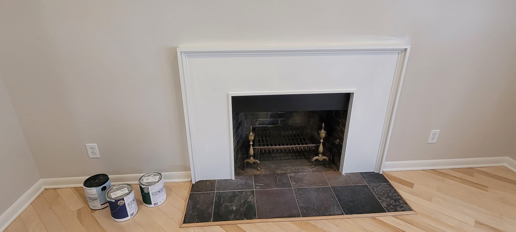 Fireplace mantel after